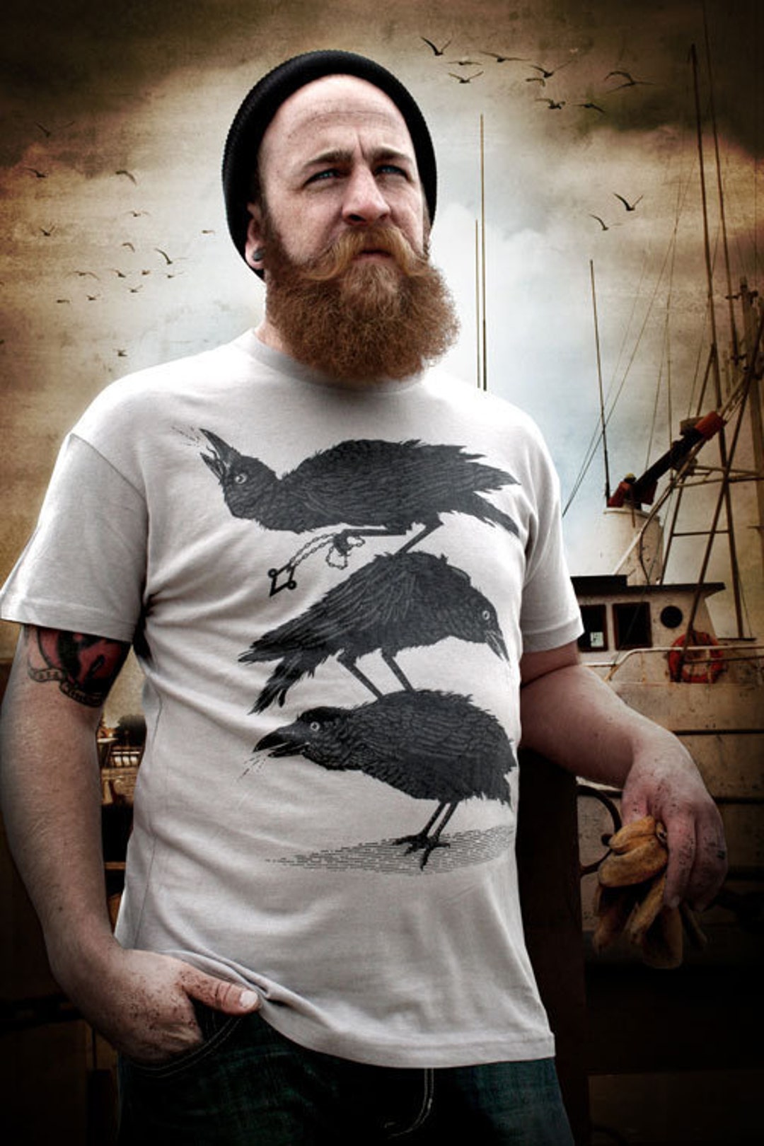 Council of Crows unisex Animal Bird Raven Edgar Allen Poe Murder Flock