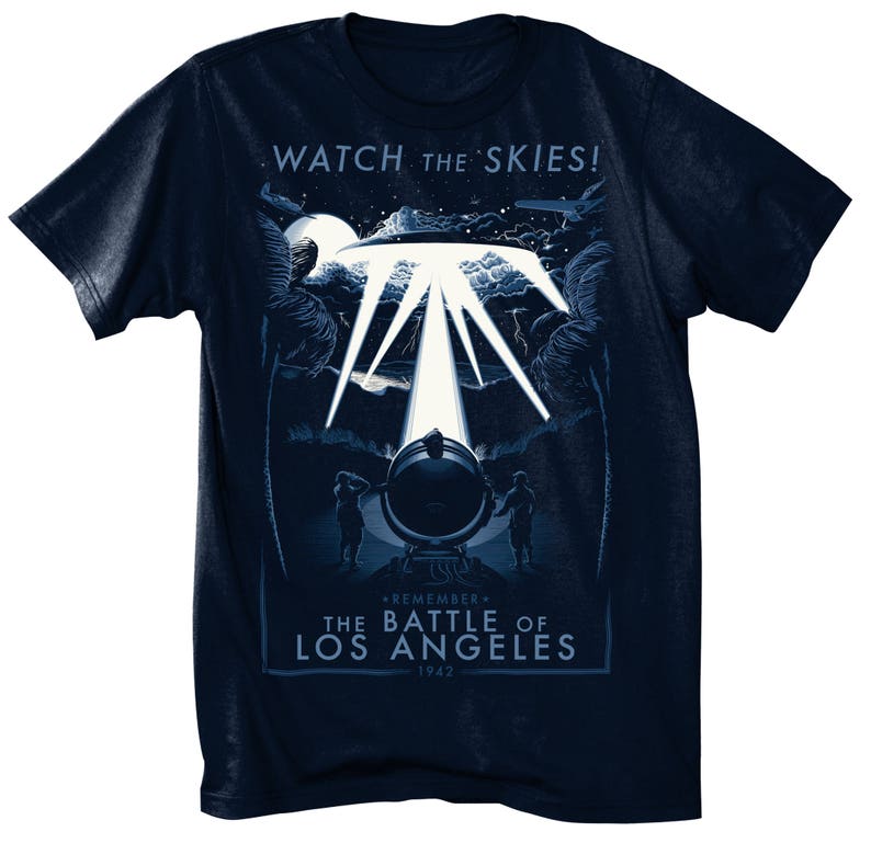 Battle of Los Angeles Unisex Graphic Tee TShirt WWII Unsolved Mysteries Southern California History Airplane Pilot image 10