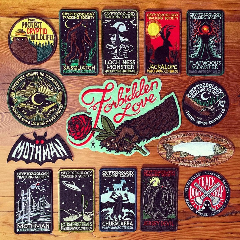 Track Don't Trap Patch Glow in the Dark Cryptozoology Tracking Society Sasquatch Bigfoot Merit Badge image 5