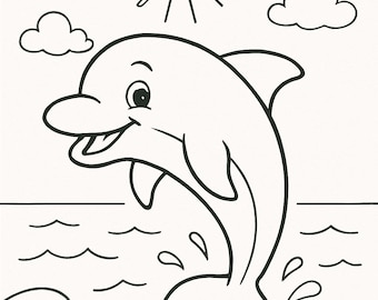 Cute animal, Sealife Coloring pages | Ocean Animal Kids Coloring Sheets (Digital Download)