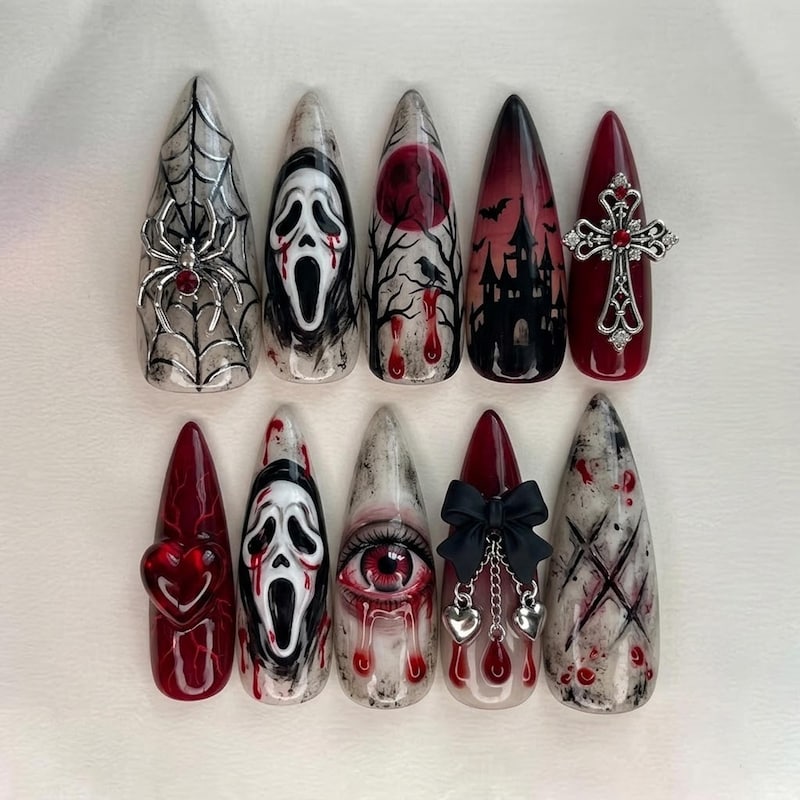 Terrifier Press On - Etsy UK
