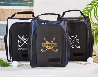 Personalized Golf Shoes Bag,Golf Bag for men,Embroidered Name Golf Player Pouch,Golfer Gift,Groomsmen Gift,Anniversary Gift,Outdoor Gift
