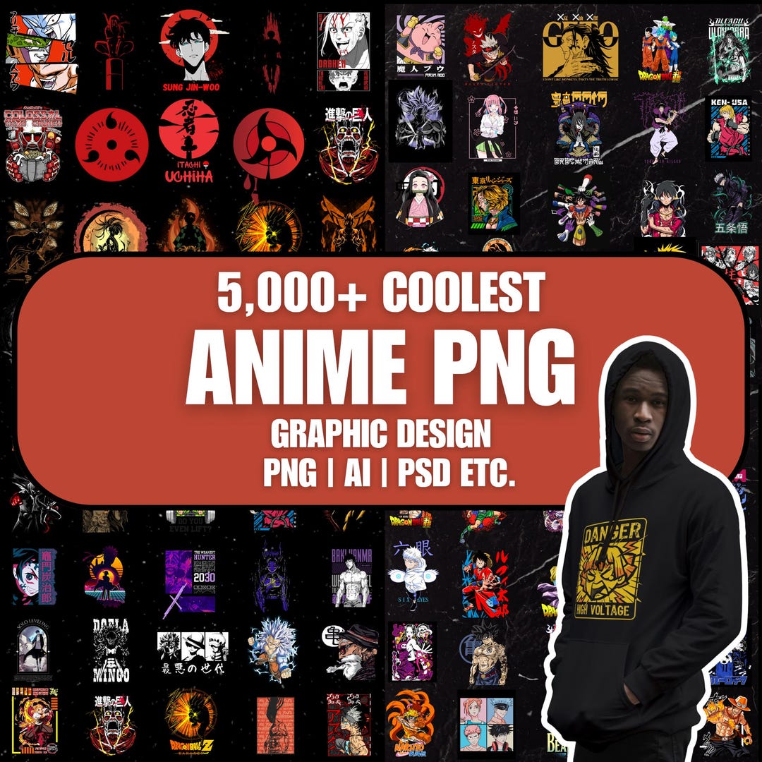 5,000+ 2025 Anime Graphic Designs | Anime PNG, Anime SVG, Print on ...