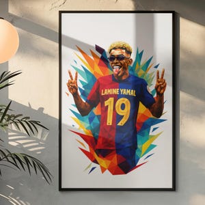 Pósters de Lamine Yamal, impresión de fútbol de Lamine Yamal, póster deportivo, regalo de decoración para dormitorio, diseño para Tazas.