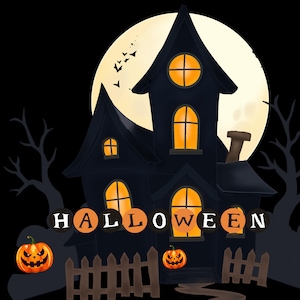 Poszewka na poduszkę z motywem nawiedzonego domu na Halloween | Kwadratowa poszewka na poduszkę z poliestru