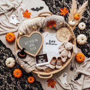 Fall Pregnancy Announcement Digital Baby Announcement Autumn Gender Neutral Reveal Girl Gender Reveal Boy Social Media Reveal Fall Pumpkin