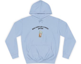 Boba Makes You a Better Person Hoodie, Unisex College Hoodie, Casual Wear, Gift for Coffee Lovers, College Student Apparel, Fun [...]