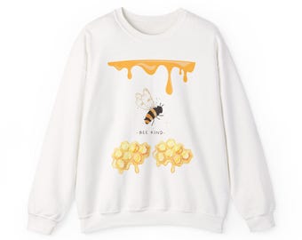 Bee Kind Crewneck Sweatshirt - Cozy Gift for Nature Lovers, Casual Wear, Eco-Friendly Apparel, Birthday Gift, Gardening Outfit
