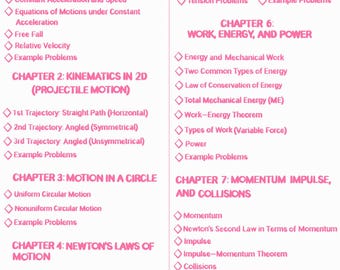 Physics 1 Mechanics — Chapters (1-7) l Handwritten with Example Problems