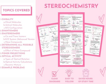 Stereochemistry Handwritten Notes | Organic Chemistry | Complete Study Guide PDF