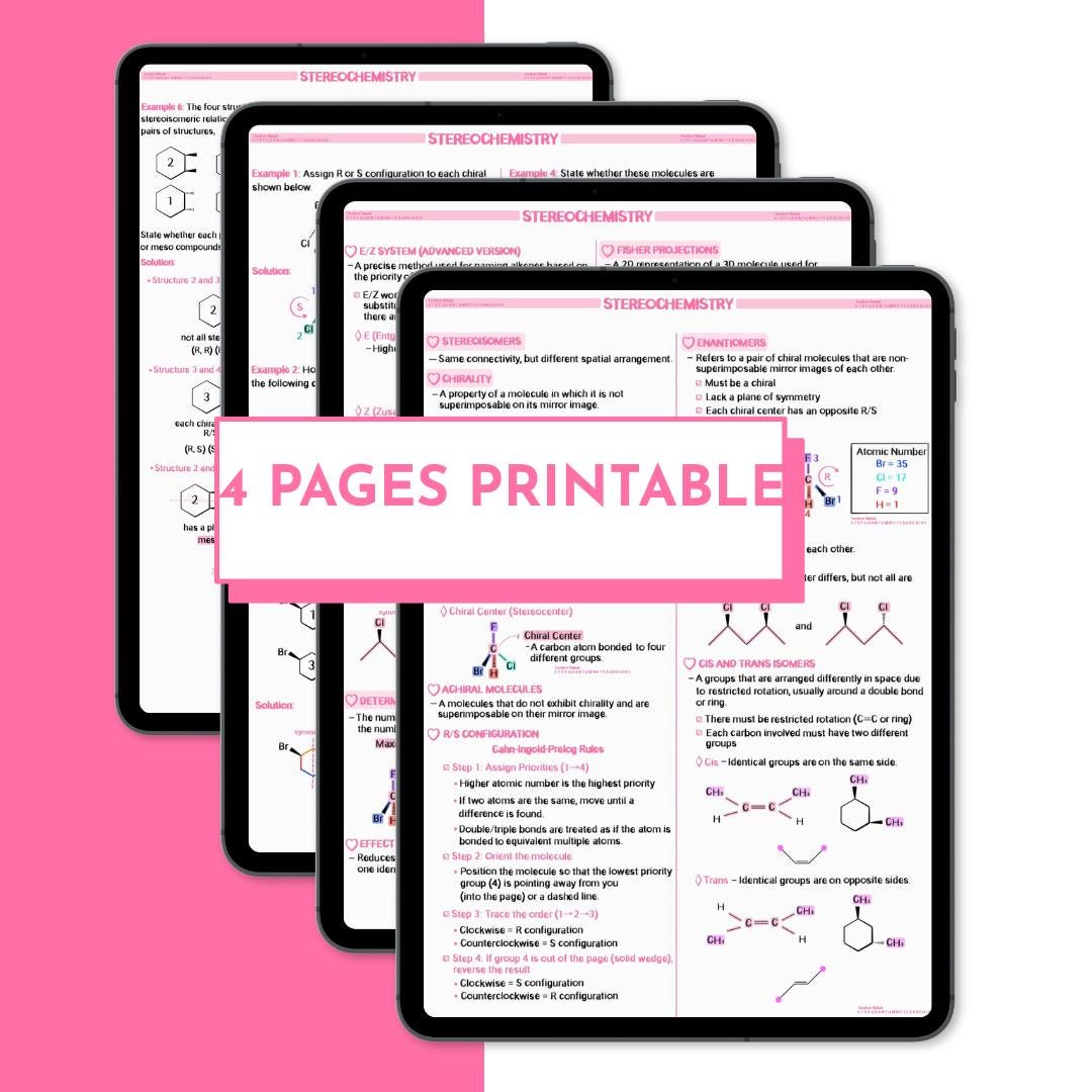 Stereochemistry Handwritten Notes | Organic Chemistry | Complete Study ...