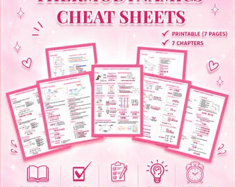 Thermodynamics Cheat Sheet | All Key Formulas & Concepts | Engineering Study Guide