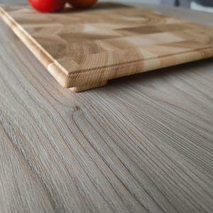 Premium Ash End Grain Cutting Board – Handmade Wooden Chopping Board – Butcher Block Style – 39x30 cm – Natural Oil Finish