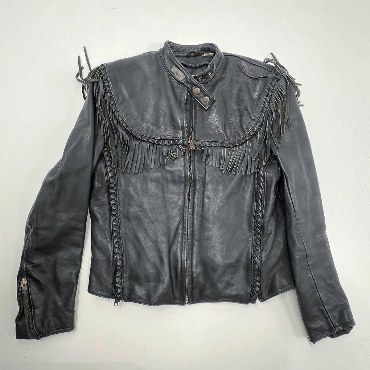 ジャケット・アウター vintage HARLEYDAVIDSON fringe design Harley-Davidson Fringe Leather Jacket (Size L) – VintageFolk