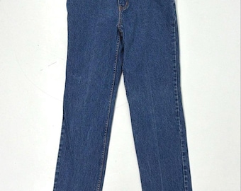 Vintage 90s Lawman Western Women's High Rise Blue Jeans Zig Zag Detail Sz 7
