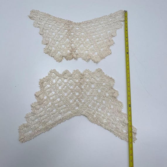 Antique Lot of 3 Lace & Crochet Collars Victorian… - image 6