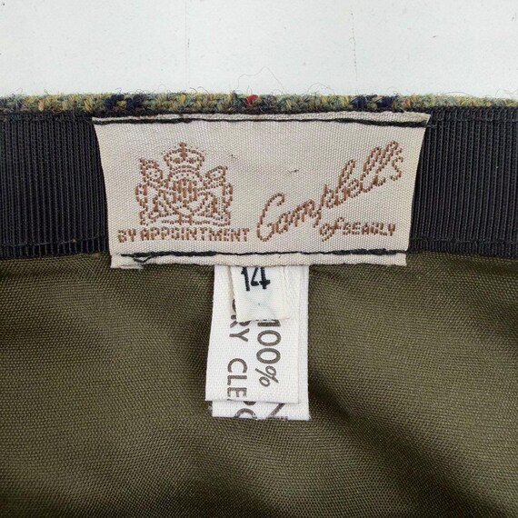 Vintage Campbells of Beauly Tweed Plaid Wool A-Line Midi Skirt UK Sz 14 View 4