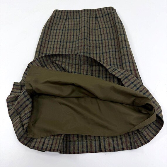 Vintage Campbells of Beauly Tweed Plaid Wool A-Line Midi Skirt UK Sz 14 View 3