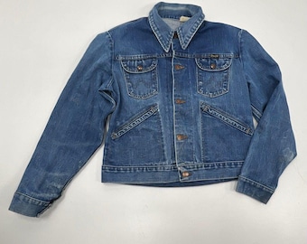 Vintage Wrangler 70s Denim Jacket Size 36 / Small - Etsy
