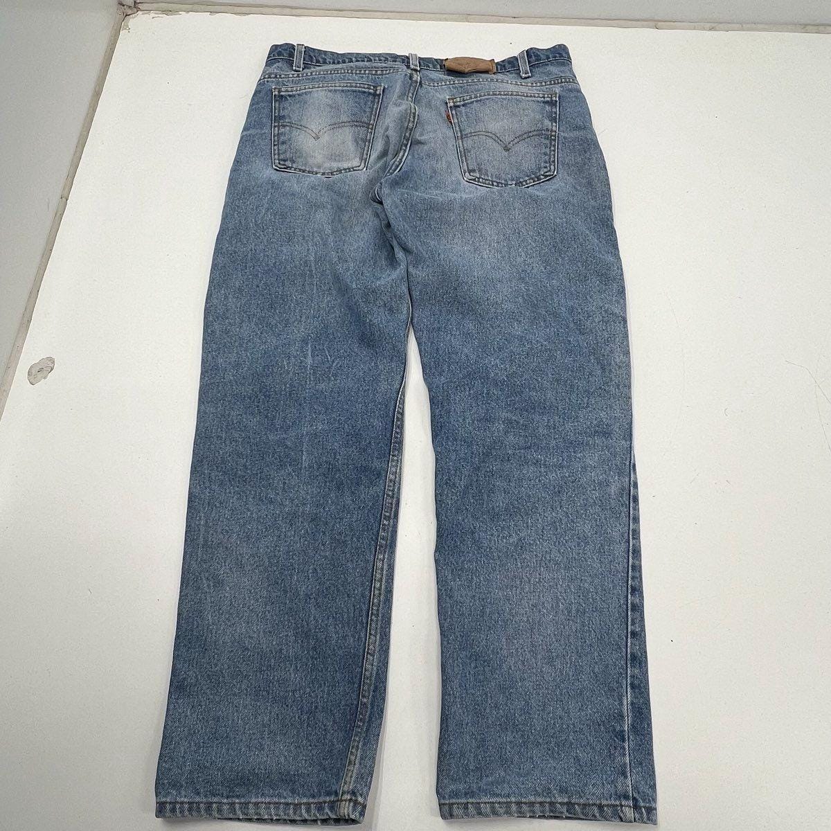 Vintage 80s Levis 505 Orange Tab Faded Straight Leg Denim Jeans