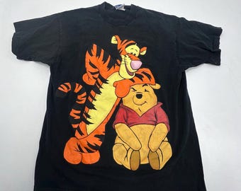 Vintage 90s Winnie the Pooh Tigger Big Graphic T-Shirt Disney Jerry Leigh Sz XL