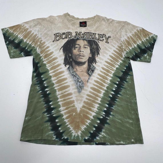 Vintage 90s Bob Marley Songs of Freedom Tie Dye T-shirt Zion