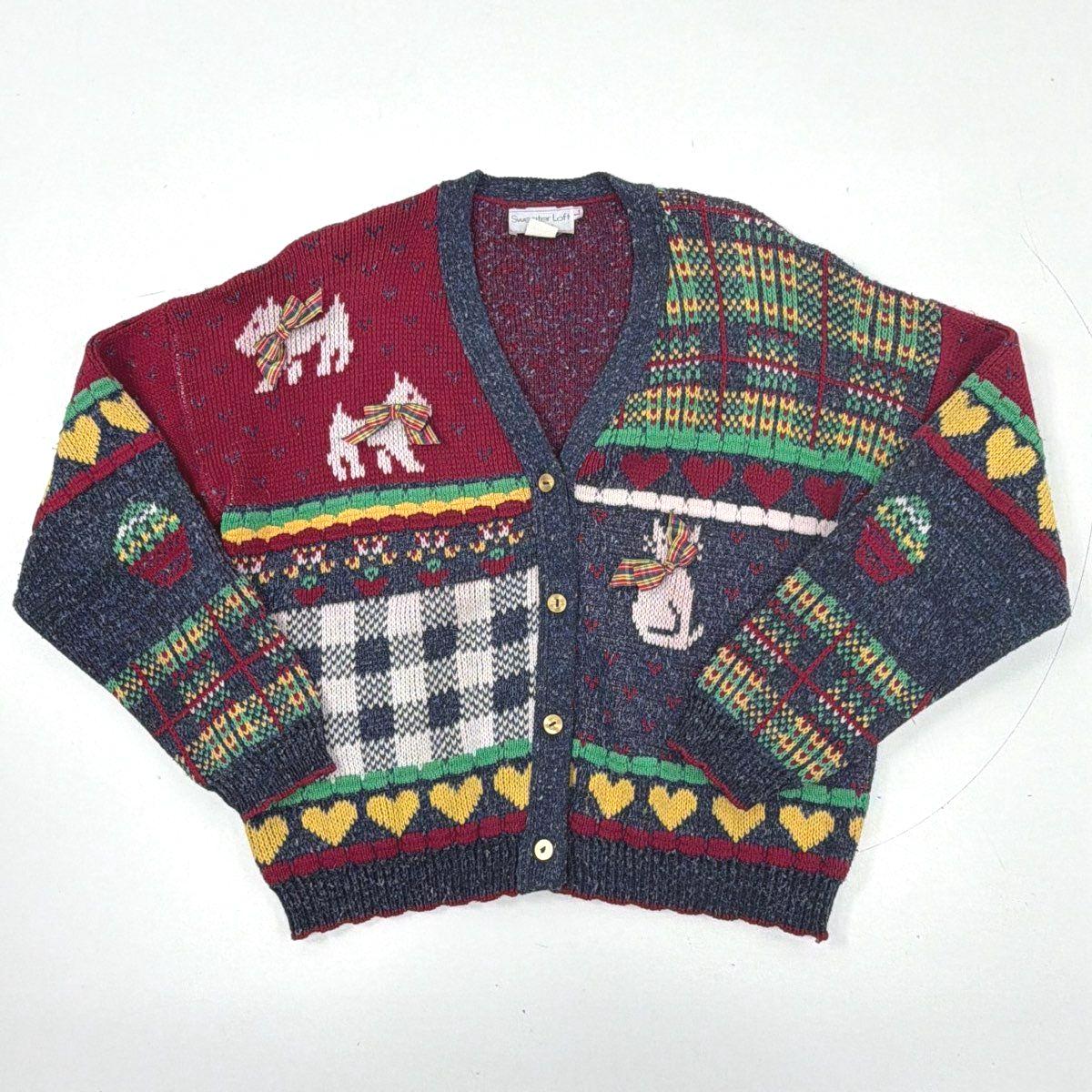 Cat Cardigan Vintage - Etsy