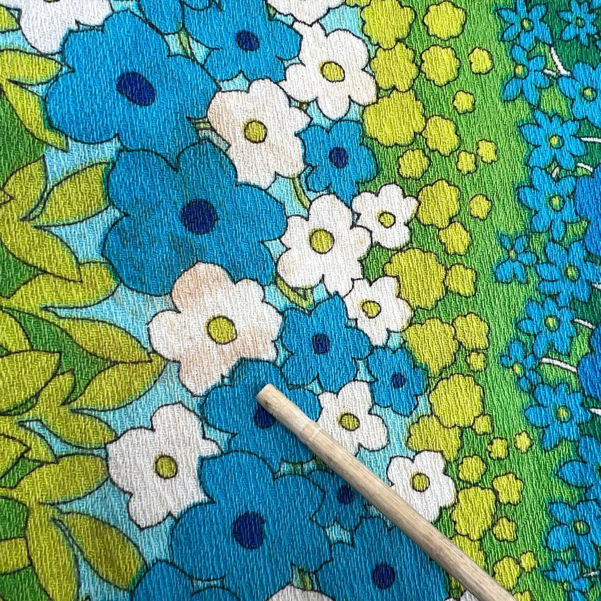 Vintage 70s Hawaiian Surf Psychedelic Floral Tiki Hostess Dress