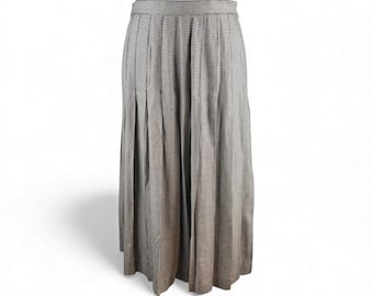 Vtg Worthington Womens Skirt Pleated Maxi Size 10 Houndstooth Heritage Academia