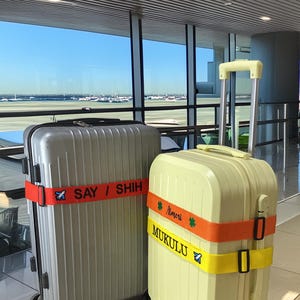 Personalised Luggage Strap 200cm x 5cm Suitcase Safe Luggage Belt With Your Name / Text