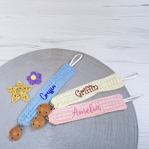 Pacifier Clip Personalized | Custom Binky | Pacifier Holder With Name | Custom Baby Shower Gift | Wooden Beech Holder | Baby Gift Set
