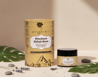 Frasco de Shilajit Puro del Himalaya 50 g – Resina Natural Ayuspirit