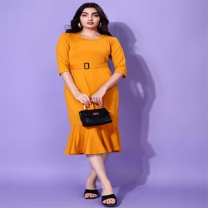 Attire Empire Women Drop-Waist Midi Dress