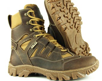 Botas tácticas de cuero, estilo ejército ucraniano, botas de fuerzas especiales