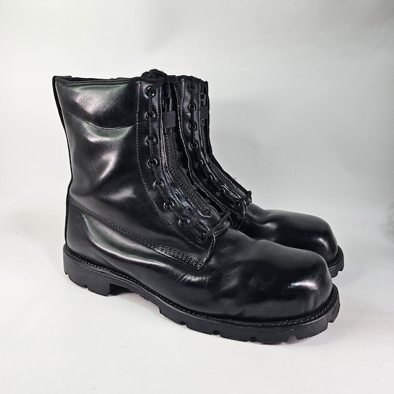 Thorogood, Thorogood Station 8" Boots Men 13 M Front Zip Lace Up Oblique Steel Toe Military