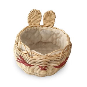 Handwoven Bunny Wicker Basket