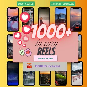 1000+ Viral Luxury Rich Lifestyle Videos Reels, Cars, Yacht, Plane, Millionaire, Digital Marketing, MRR, PLR, TikTok, Instagram, YouTube