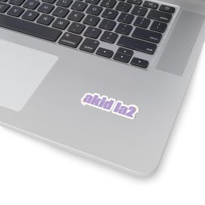 akid la2 | for sure no | arabic cute laptop decal | lebanon syria palestine jordan | gifts for her | sticker stickers