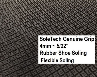 Shoe Making Supplies, SoleTech Rubber, Genuine Grip Sole Rubber, Flexible Shoe Soling Rubber, All Weather Shoe Sole Supplies