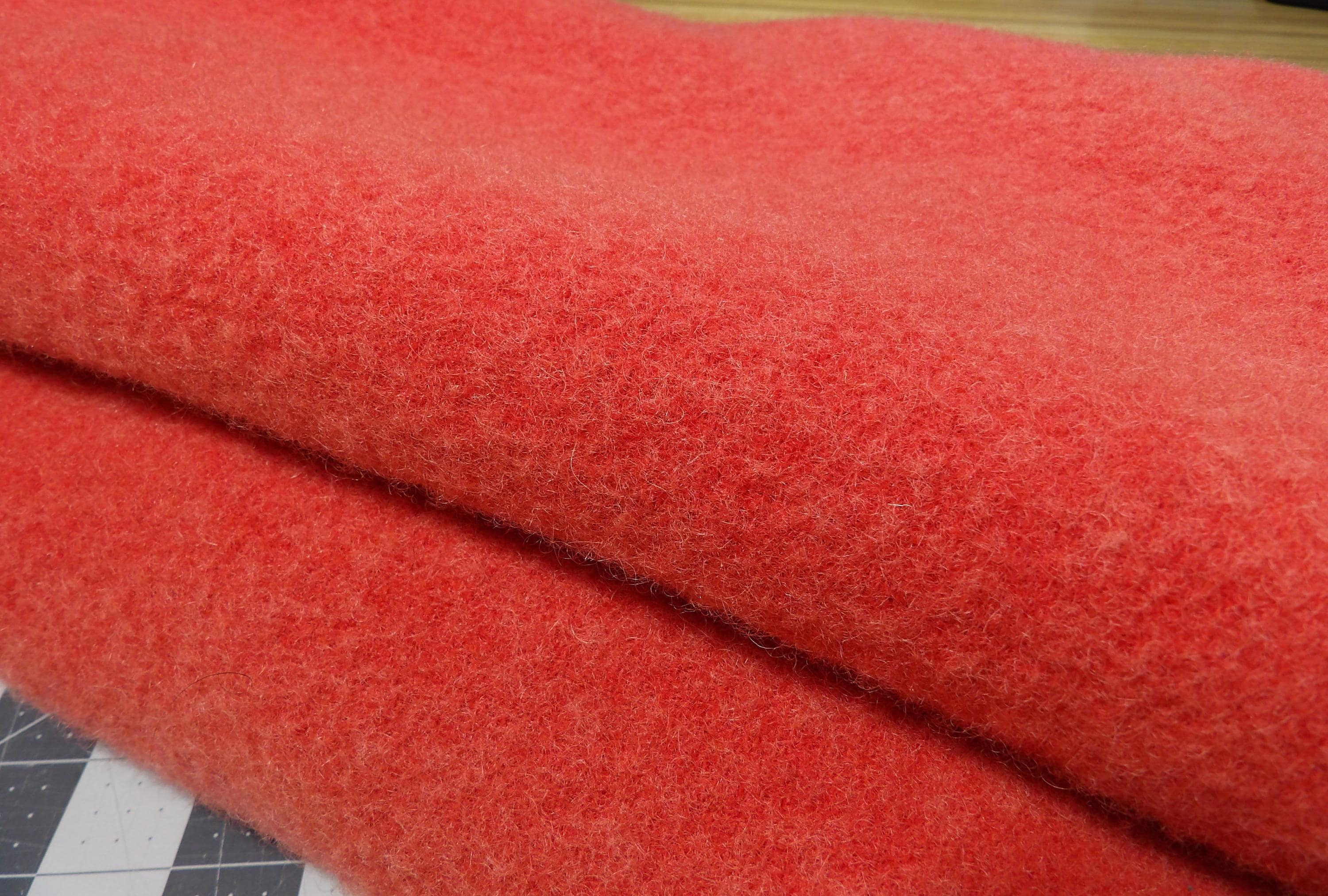 Upcycled Raspberry Red Wool Blanket Fabric Sheets: Crafting Material ...