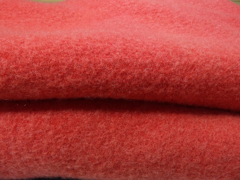 Upcycled Raspberry Red Wool Blanket Fabric Sheets: Crafting Material ...