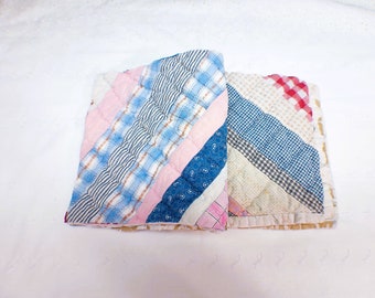 Quilted Needle Book Covers, Vintage Thick Covers for Slow Stitch or Junk Journals