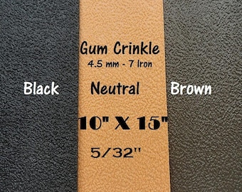 Shoe Rubber, Gum Crinkle Sole Rubber, 4.5 mm Rubber Sheet, Shoe Making Supplies, SoleTech Rubber, Outdoor Shoe Supplies