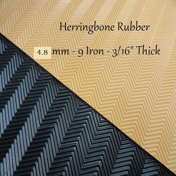 Shoe Rubber, 9 iron Herringbone Sole Rubber, Shoe Making Supplies