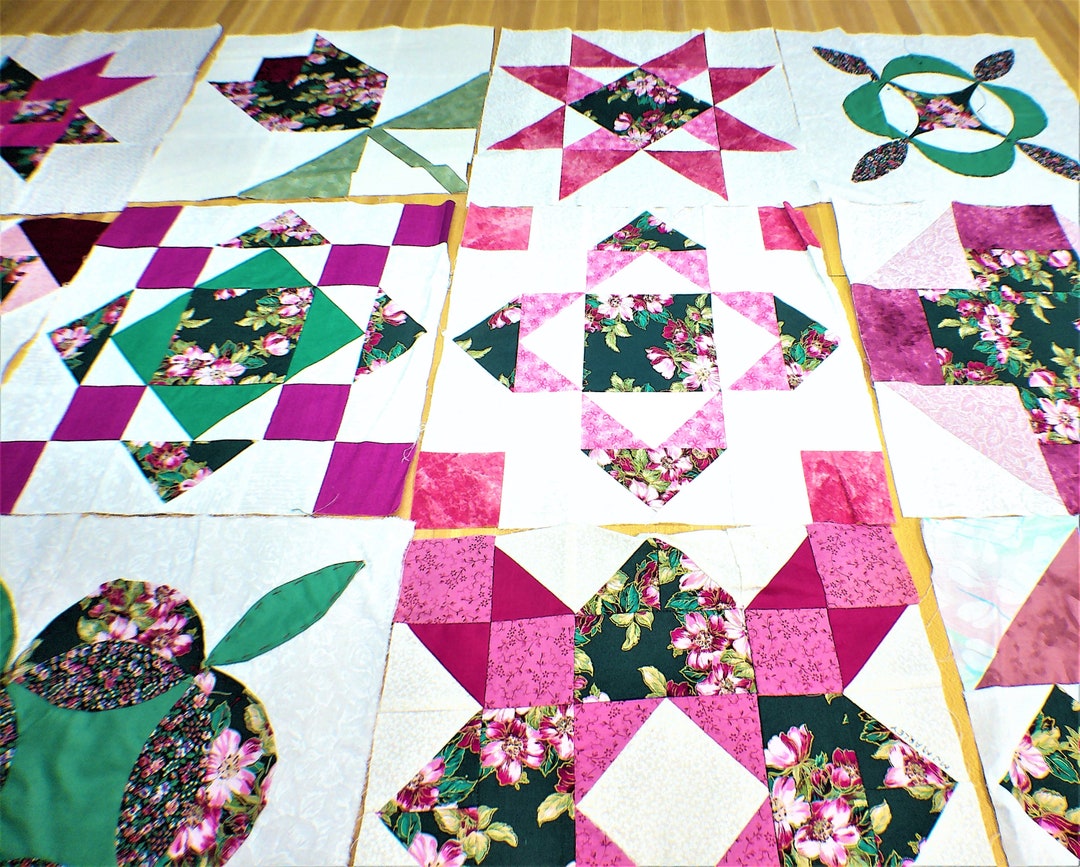 New Quilt Blocks, Twenty Handmade Quilt Squares Etsy
