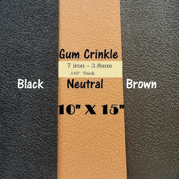 Shoe Rubber, 3.8mm, 7 iron Gum Crinkle Rubber, Shoe Repair