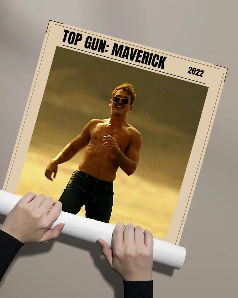 Shirtless Miles Teller Top Gun Maverick Poster Rooster Etsy Australia