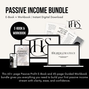 Passive Income Course + Workbook | Digital Product Business Planner | Passive Profit Strategy | Online Income Bundle | PDF Download