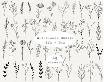 Download Flower Line Svg Etsy