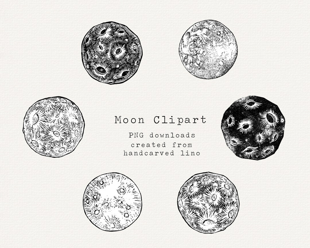 full moon clip art black and white